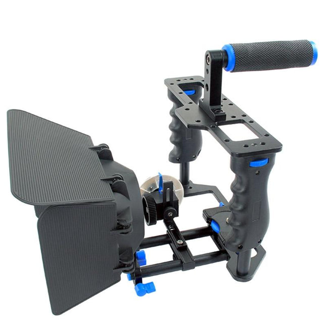 Large Handle Camera Cage & Matte Box Kit For Dslr / Video Camera