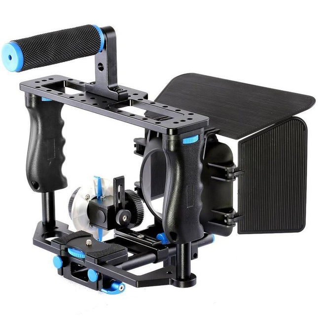 Large Handle Camera Cage & Matte Box Kit For Dslr / Video Camera