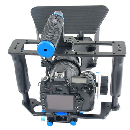 Large Handle Camera Cage & Matte Box Kit For Dslr / Video Camera