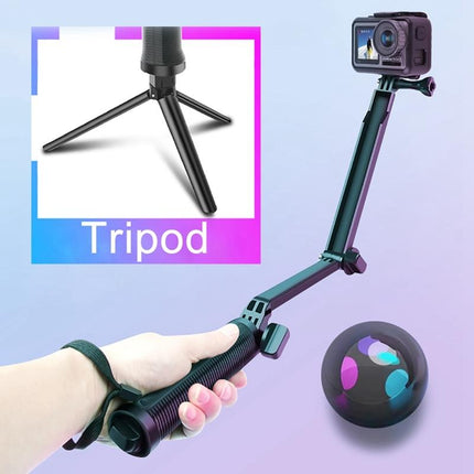 3-In-1 Monopod Tripod Selfie Stick For Gopro Hero12 - Portable And Versatile