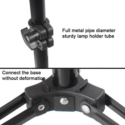 Professional Aluminum Lighting Stand For Studio Flash - 68-200Cm Height Black