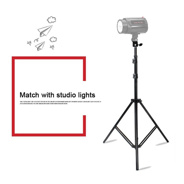 Professional Aluminum Lighting Stand For Studio Flash - 68-200Cm Height Black