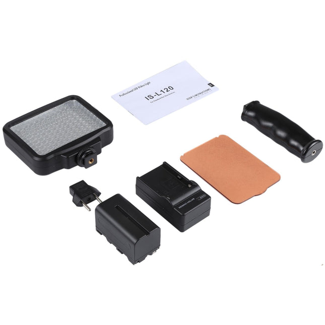 120 Led Video Light With Soft Sheets Yellow Filter And Sony Np-F770 / 750 Battery