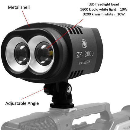 2 Led Video Light For Camera / Camcorder - Zf-2000