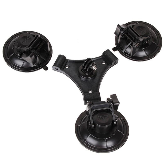 Triangle Suction Cup Mount For Action Cameras With Screwdriver