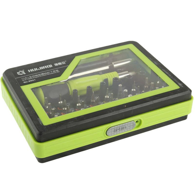 Versatile 53-Piece Precision Screwdriver Set - Green