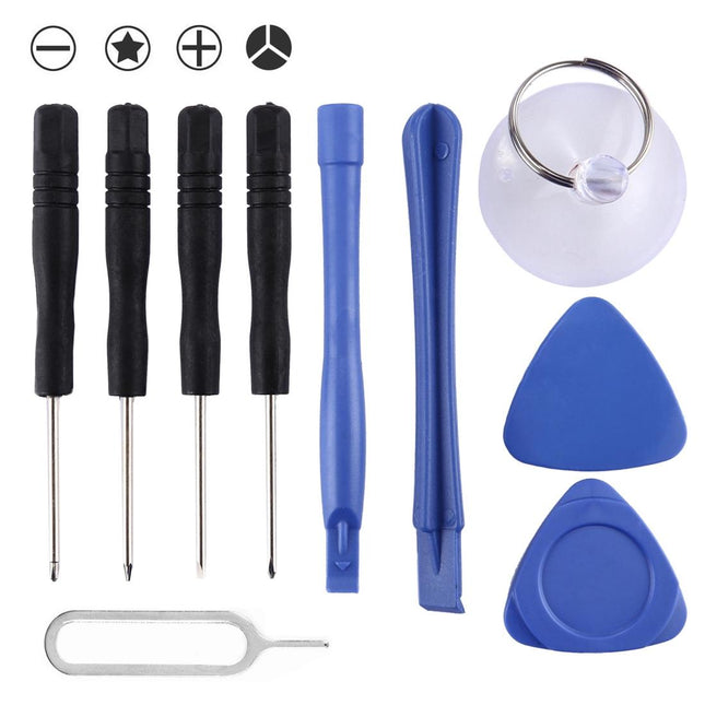 10-Piece Repair Kit With Screwdrivers Teardown Rods Chuck Triangle And Eject Pin