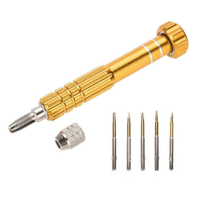 5-In-1 Gold Series Screwdriver Set - T5 T6 1.2 1.5 0.8 Sizes