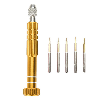5-In-1 Gold Series Screwdriver Set - T5 T6 1.2 1.5 0.8 Sizes