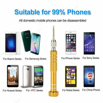 5-In-1 Gold Series Screwdriver Set - T5 T6 1.2 1.5 0.8 Sizes