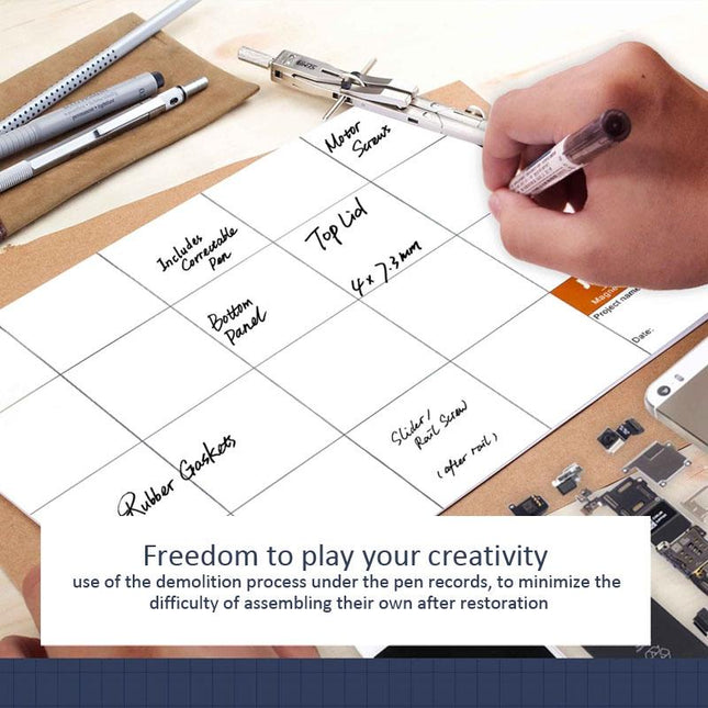 Magnetic Project Mat With Marker Pen For Phone Repair - 25Cm X 20Cm