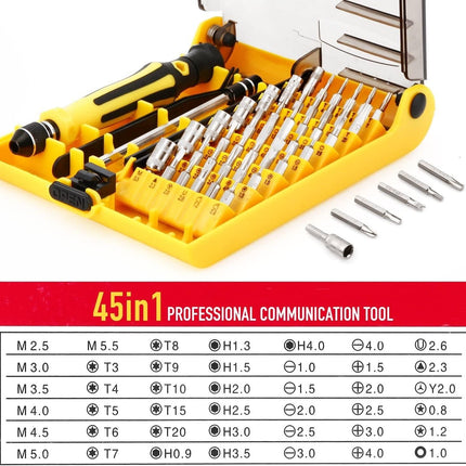 45-Piece Screwdriver Repair Tool Set - 6089 Model
