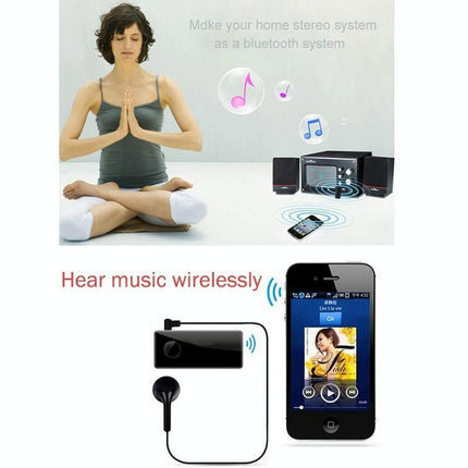 Wireless Car Bluetooth Handsfree Receiver With Mic For Iphone