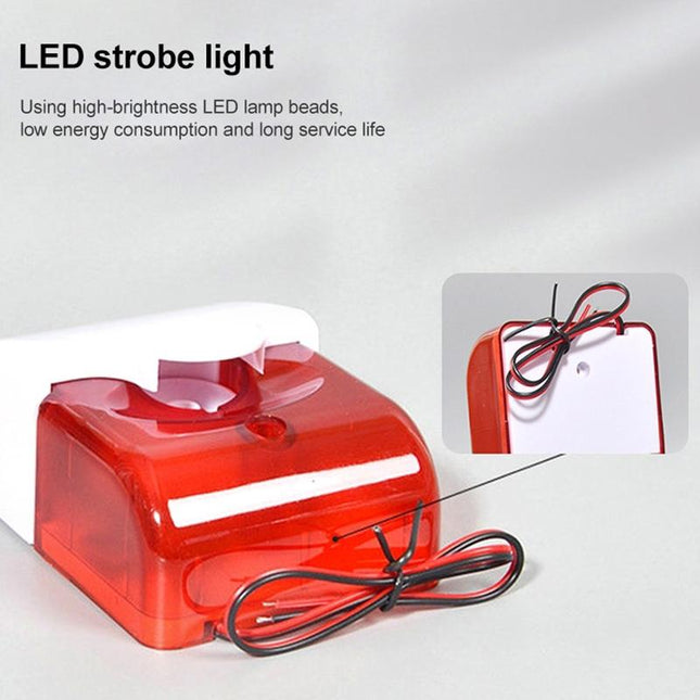 Compact Red Strobe Siren For Security Alarm