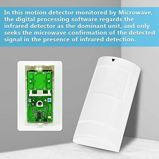 Wireless Dual Motion Detector - Infrared & Microwave White