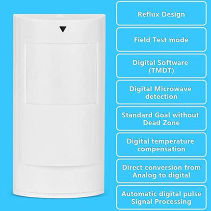 Wireless Dual Motion Detector - Infrared & Microwave White