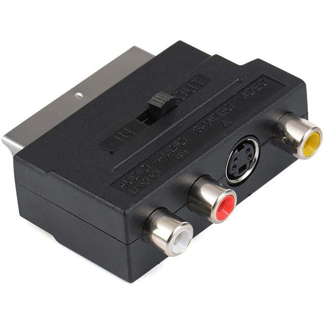 Composite Av & S-Video Scart Adapter - Black