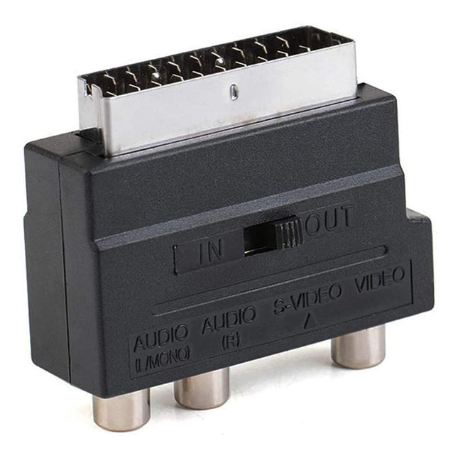 Composite Av & S-Video Scart Adapter - Black