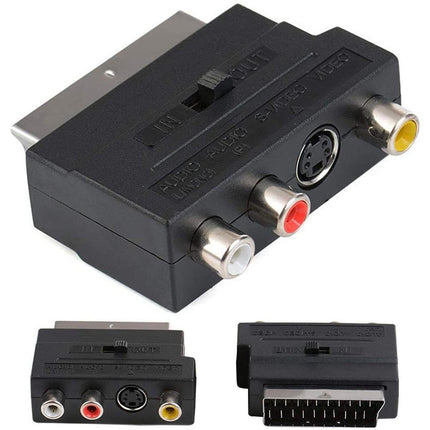 Composite Av & S-Video Scart Adapter - Black