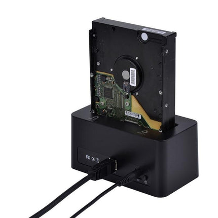 High-Speed Usb 3.0 To Sata Dock For 2.5 / 3.5 Hdd - Black