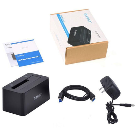 High-Speed Usb 3.0 To Sata Dock For 2.5 / 3.5 Hdd - Black