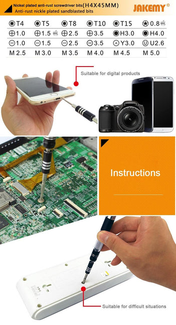 30-In-1 Interchangeable Screwdriver Set - Aviation Aluminum