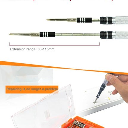 30-In-1 Interchangeable Screwdriver Set - Aviation Aluminum