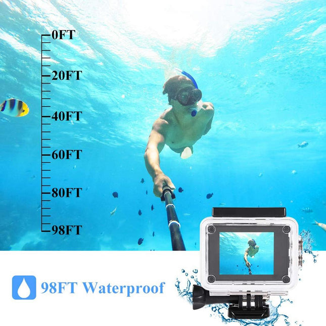 Waterproof Full Hd 1080P Sports Camcorder With Lcd And Case - Sj4000