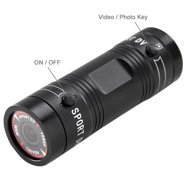 Full Hd 1080P Action Camera With 120 Degree Wide Angle Lens - Tf Card Support