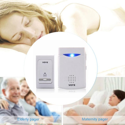 Double-Receiver Wireless Door Bell With Remote Control - White