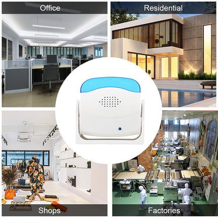 Wireless Doorbell With Guest-Saluting Feature - White