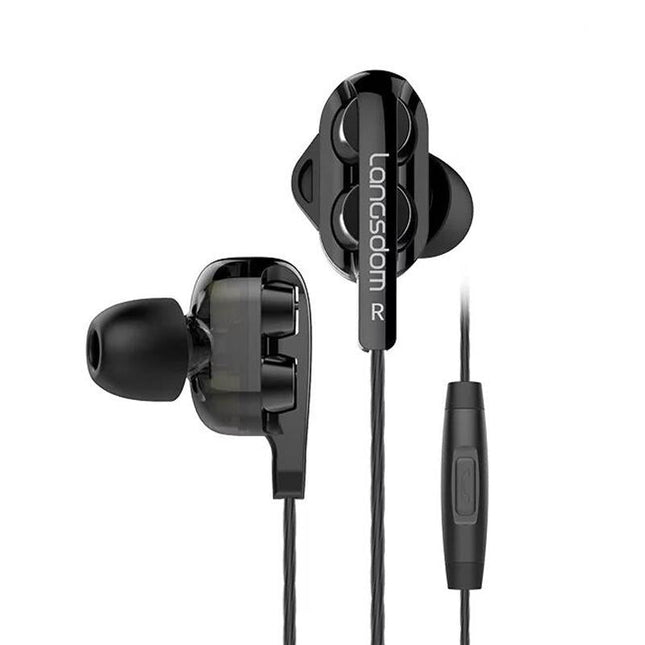 Black Double Moving Coil Wheat Headset