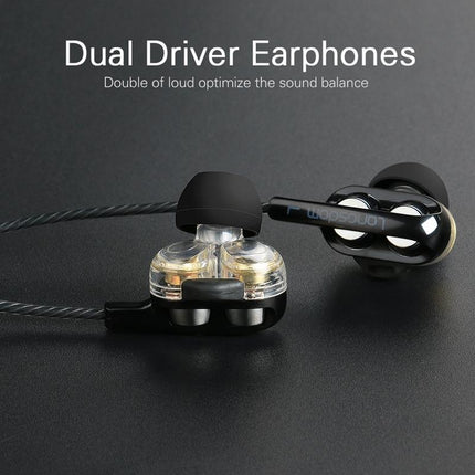 Black Double Moving Coil Wheat Headset