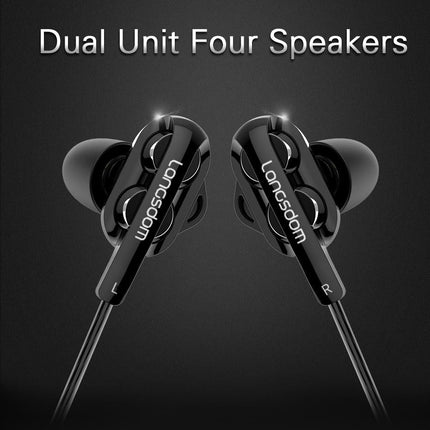 Black Double Moving Coil Wheat Headset