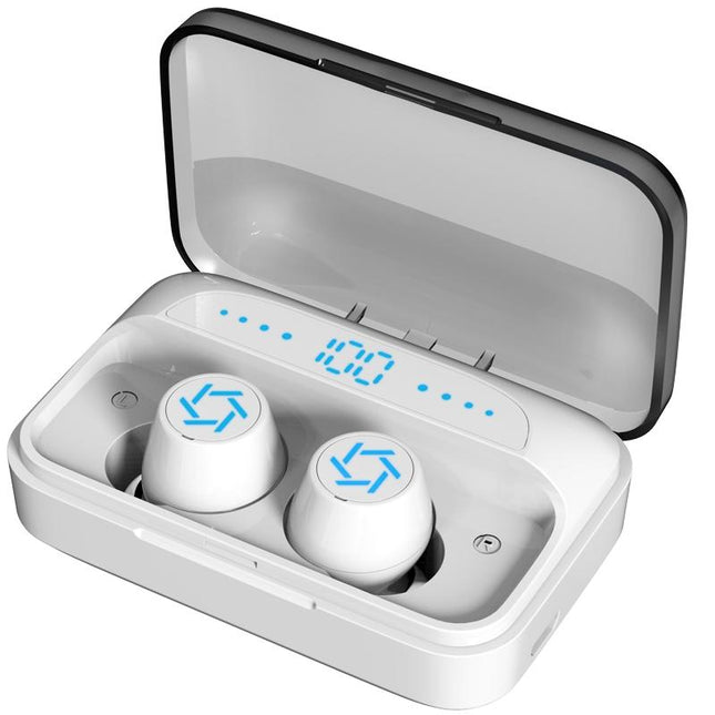Wireless Bluetooth Earphones With Charging Box - White