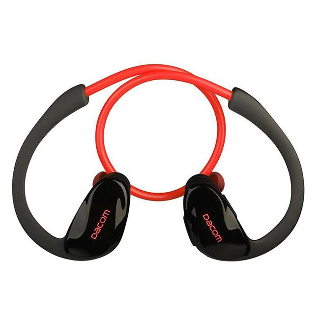 Red Dacom Athlete Bluetooth Earphones With Mic - Sport Running Stereo