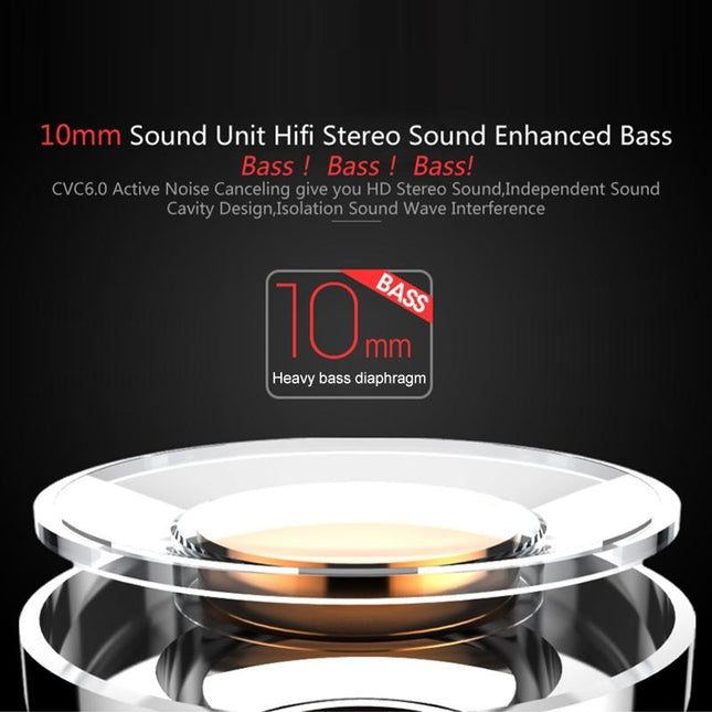 Red Dacom Athlete Bluetooth Earphones With Mic - Sport Running Stereo