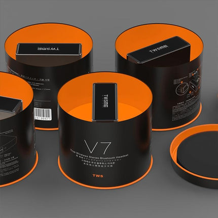 Wireless Tws Earphones With Charging Box - V7 Bluetooth 5.0 - Silver