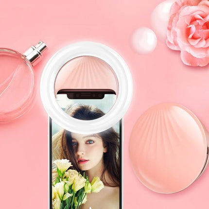 Rechargeable Selfie Light Clip For Beauty And Flash Fill - Black
