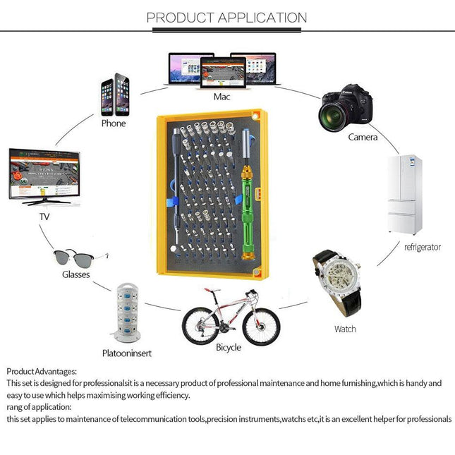 63-Piece Magnetic Screwdriver Set By Best Bst - Professional Bit Driver Kit