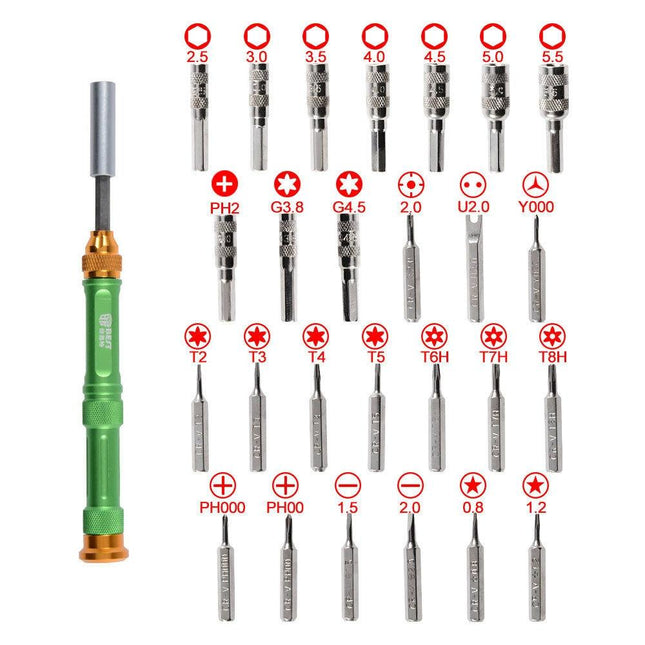 37-Piece Magnetic Screwdriver Set With Professional Bit Driver