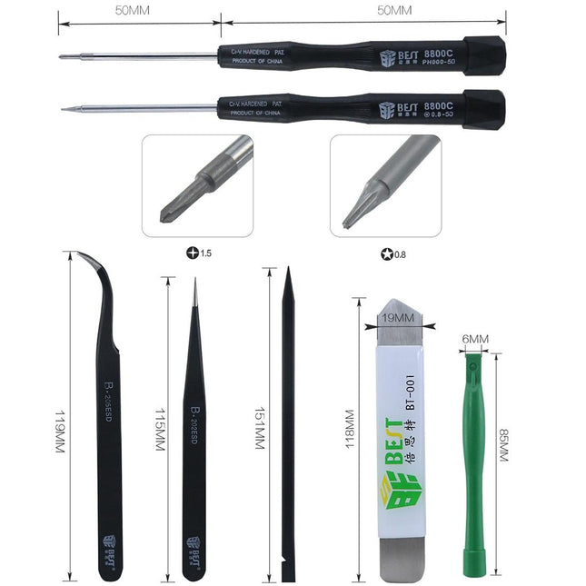 8-Piece Cell Phone Repair Tool Kit For Easy Opening