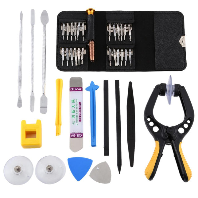 16-Piece Mobile Phone Repair Tool Set With Screwdriver And Crowbar