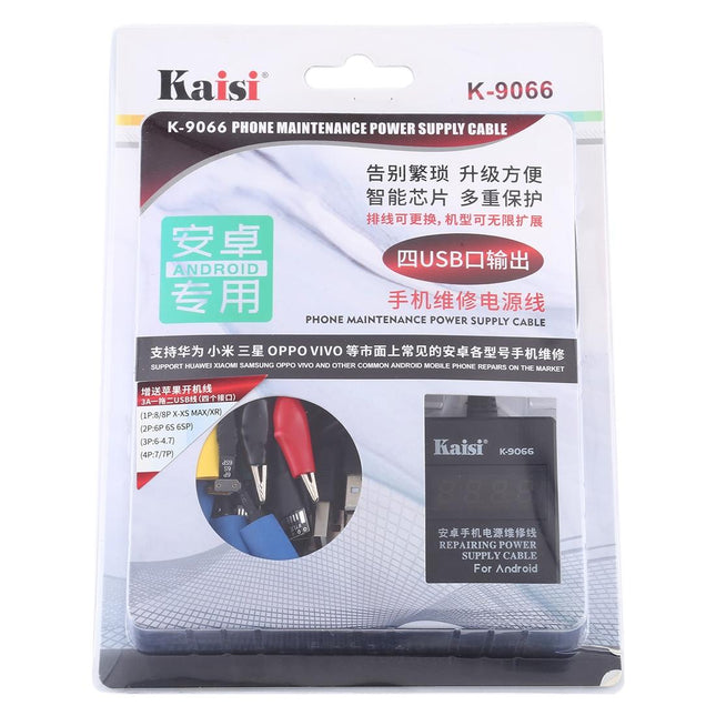 Kaisi K 9066 Mobile Phone Power Cable With Short Circuit Protection For Huawei Samsung Xiaomi Oppo Vivo