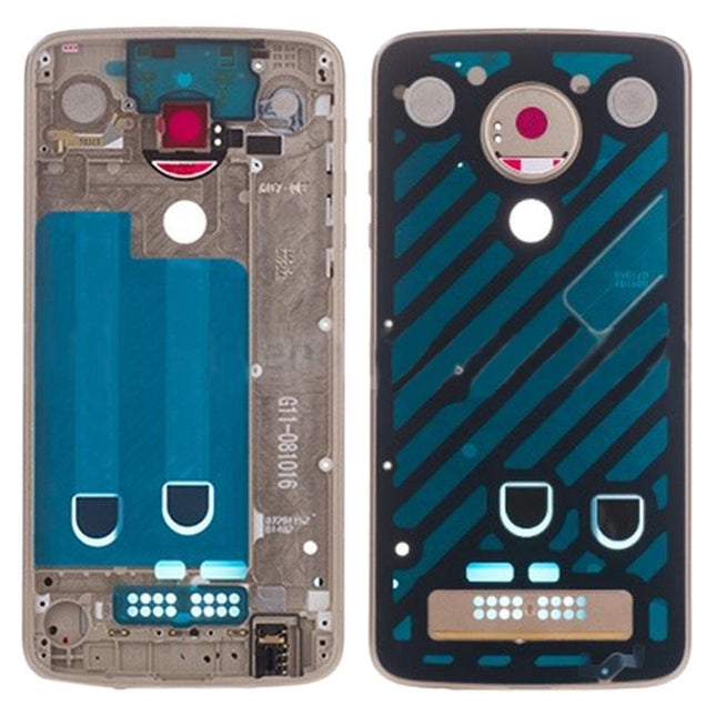 Gold Middle Frame Bezel Plate For Motorola Moto Z Play Xt1635