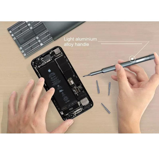 24-Piece Precision Magnetic Screwdriver Kit With Deep Hole Bits