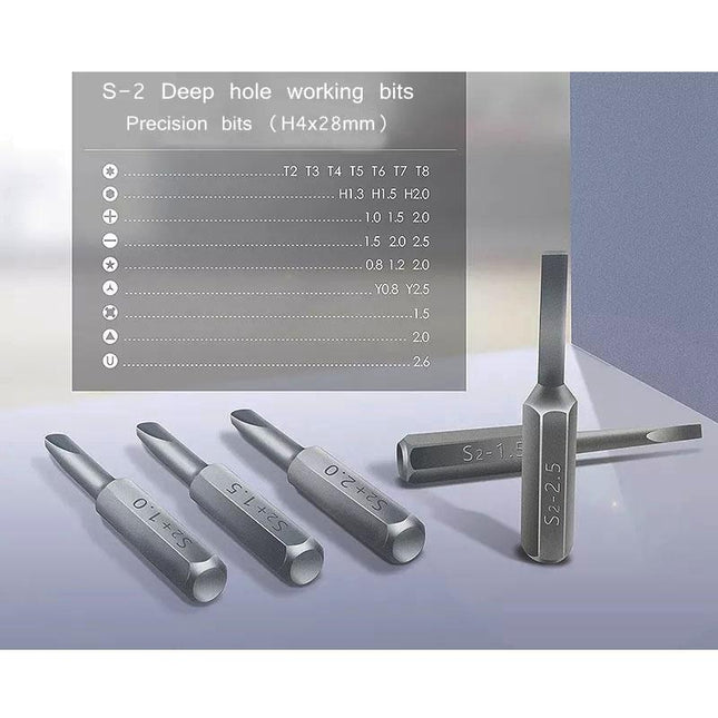 24-Piece Precision Magnetic Screwdriver Kit With Deep Hole Bits