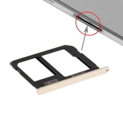 Gold Sim And Micro Sd Card Trays For Galaxy A9 2016 / A9000