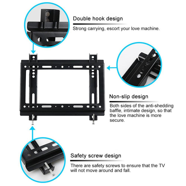 Universal 1.5Mm Tv Wall Mount Bracket For 32-70 Inch Lcd Screens