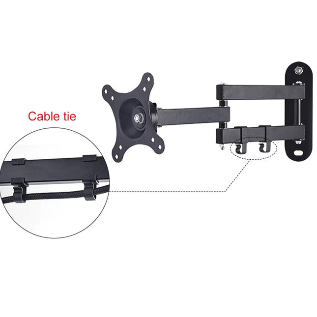 Universal Rotatable Retractable Monitor Wall Mount - 14-27 Inch